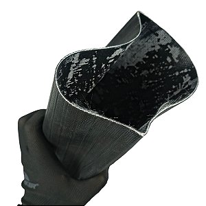 Mangueira Flat Preta Borracha 6 Polegadas Borrachas Londrina - 1 Metro