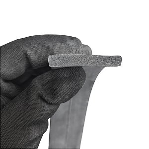 Perfil de Borracha Esponjoso Macio para Vedação 40x6mm - 1 Metro Borrachas Londrina