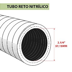 Tubo Reto Industrial Nitrílico EPDM 2.1/4" x 1000 mm – 1 Unidade Borrachas Londrina