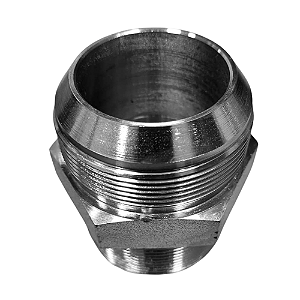 Adaptador Hidráulico 2.1/2" JIC x 2" NPT Macho Aço Alta Resistência