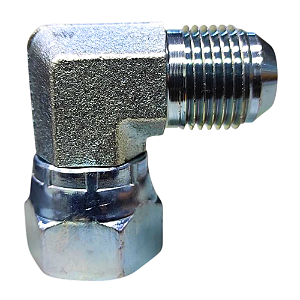 Adaptador Hidráulico 90° 3/4" JIC Fêmea x 3/4" JIC Macho