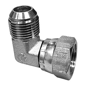 Adaptador Hidráulico 90° 7/8" JIC Fêmea x 7/8" JIC Macho