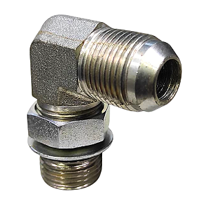Adaptador Hidráulico 90° 7/8" JIC x 7/8" ORING - Orientável