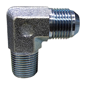 Adaptador Hidráulico 90° 3/4" JIC Macho x 3/8" NPT Macho