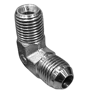 Adaptador Hidráulico 90° 9/16" JIC x 1/4" NPT Alta Pressão