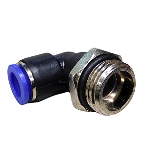 União Adaptador Pneumático Cotovelo 90° 10mm x 1/2" Macho