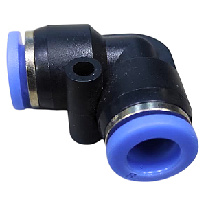 União Pneumático Cotovelo 90° 8mm x 8mm Fêmea para Conexão
