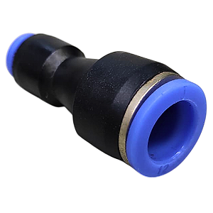 Conexão União Emenda Redutora 12mm X 6mm Pneumática