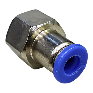 União Reta Pneumática Fêmea 6mm X 1/4" Para Conexão