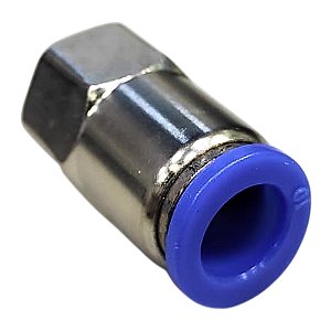 União Reta Pneumática Fêmea 10mm X 1/4" Para Conexão
