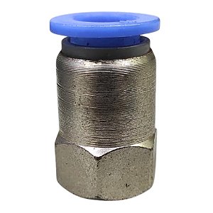 União Reta Pneumática Fêmea 10mm X 1/8" Para Conexão