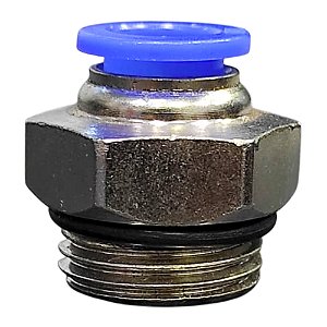 União Reta Pneumática Pu Macho 10mm X 1/2" Para Conexão