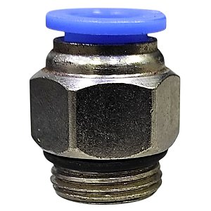 União Reta Pneumática Pu Macho 10mm X 3/8" Para Conexão