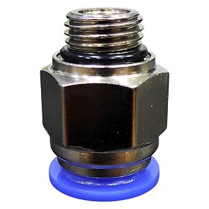 União Reta Pneumática Pu Macho 12mm X 1/4" Para Conexão