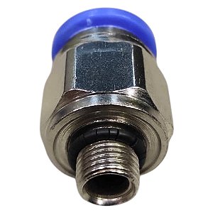 União Reta Pneumática Pu Macho 12mm X 1/8" Para Conexão