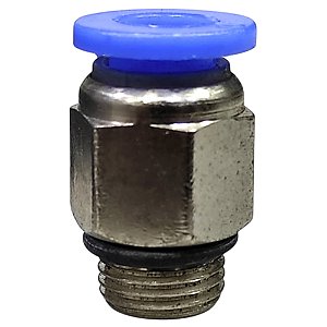 União Reta Pneumática Pu Macho 6mm X 1/8" Para Conexão