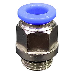 União Reta Pneumática Pu Macho 8mm X 1/4" Para Conexão