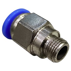 União Reta Pneumática Pu Macho 8mm X 1/8" Para Conexão