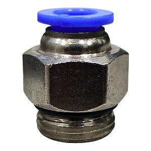 União Reta Pneumática Pu Macho 8mm X 3/8" Para Conexão