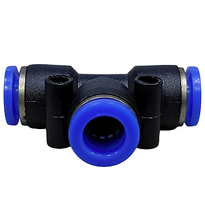 Conexão União Tee emenda Instantânea 8mm Pneumática