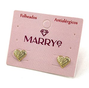 Brinco Folheado Coração P