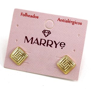 Brinco Folheado Quadrado Pequeno