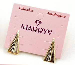 Brinco Folheado Triangulo Médio