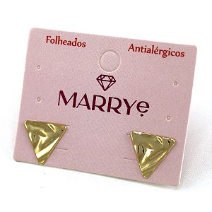 Brinco Folheado Triangulo Pequeno