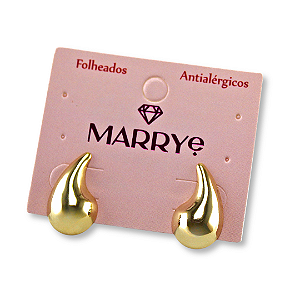 Brinco Folheado Virgula M