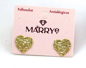 Brinco Folheado Coração Orgânico