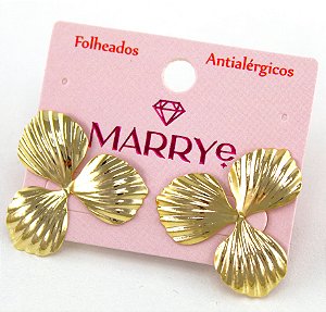 Brinco Folheado Trevo Col. Mar