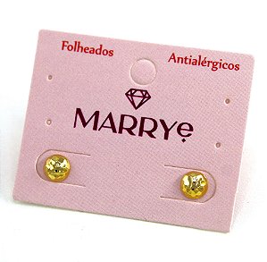 Brinco Folheado Ponto Cravejado P