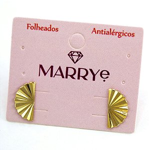 Brinco Folheado Leque Diamantado P