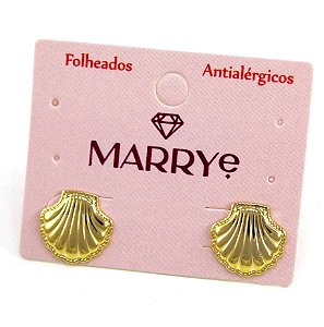 Brinco Folheado Concha P