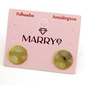 Brinco Folheado Circulo Diamantado P