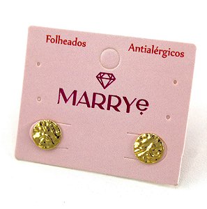Brinco Folheado Martelado Mini