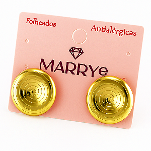 Brinco Folheado Médio Espiral