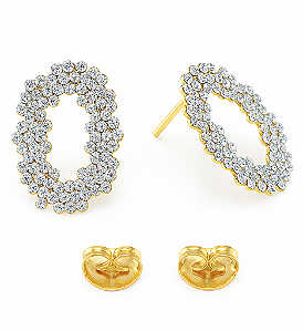 Brinco Cristal Oval Moderno M