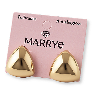 Brinco Folheado Triangulo Oval G