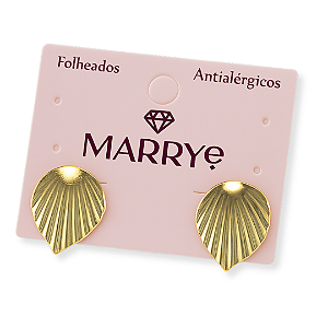 Brinco Folheado Concha P