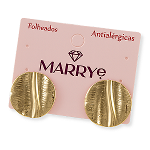 Brinco Folheado Redondo Orgânico M