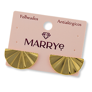 Brinco Folheado Leque M