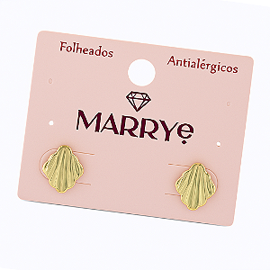 Brinco Folheado Mini Concha