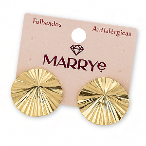 Brinco Folheado Redondo Riscos M