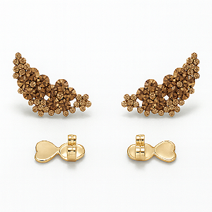 Ear Cuff Cristal flores