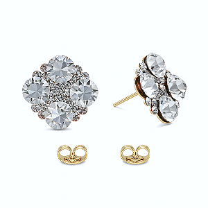 Brinco Cristal Quadrado M