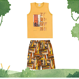 Conjunto Elian Menino Estampa Frontal 4 - 241196-AMARELO
