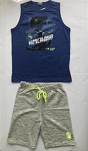 Conjunto Masculino Infantil Elian - Estampa Dino Basketball - 221376