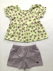 Conjunto Feminino Infantil - Estampa Flores - Elian - 211392