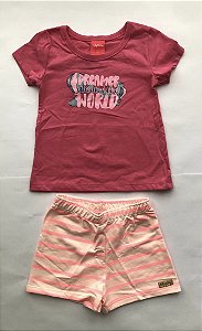 Conjunto Feminino Infantil - Malha e Moletinho - Kely Kety - 43087